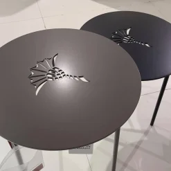 2 Satz Tisch Emboss Metall Mitternachtsblau Dunkelblau Grau Und Rauch Gepudert Anthrazit Mit Kornblume Gelasert