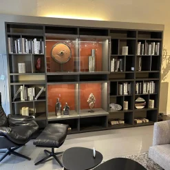 Anbaukombination Wall System Lack Matt Visione Anthrazit Inklusive Beleuchtung