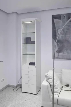 Anbausystem Jil WK 412 Lack Hochglanz Weiß Klarglas