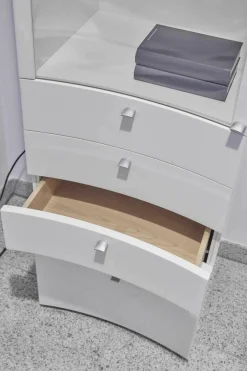 Anbausystem Jil WK 412 Lack Hochglanz Weiß Klarglas