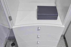 Anbausystem Jil WK 412 Lack Hochglanz Weiß Klarglas