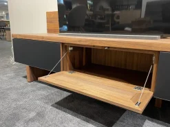 Anbauwand Cubus CWW114B Nussbaum Naturöl 9 Griff Touchbeschlag TB