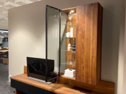 Anbauwand Cubus CWW114B Nussbaum Naturöl 9 Griff Touchbeschlag TB