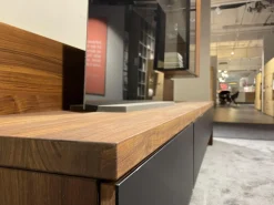 Anbauwand Cubus CWW114B Nussbaum Naturöl 9 Griff Touchbeschlag TB