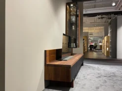 Anbauwand Cubus CWW114B Nussbaum Naturöl 9 Griff Touchbeschlag TB