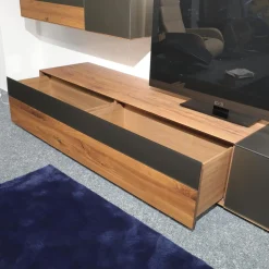 Anbauwand NW 770 Amerikanischer Kernnussbaum Massiv Soft Gebürstet