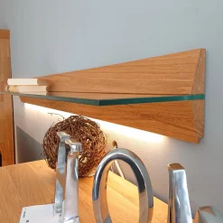 Anbauwand Prato Eiche Massiv Mit Beleuchtung