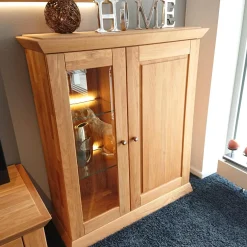 Anbauwand Prato Eiche Massiv Mit Beleuchtung