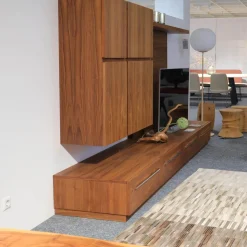 Anbauwand Sipario Nussbaum Hängeelement und Wandpaneel