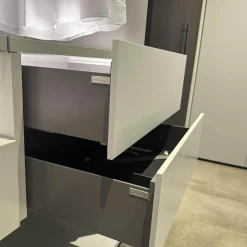 Ankleide Collect Plus Korpus Lack Greige Beige Front Raucheiche Dunkel Schwarz Mit Beleuchtung