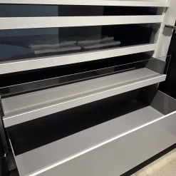 Ankleide Collect Plus Korpus Lack Greige Beige Front Raucheiche Dunkel Schwarz Mit Beleuchtung