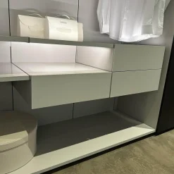 Ankleide Collect Plus Korpus Lack Greige Beige Front Raucheiche Dunkel Schwarz Mit Beleuchtung