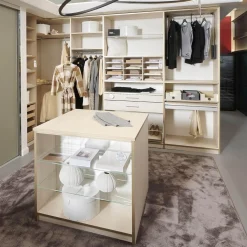 Ankleide Holzdekor Sockelleiste Fjord Decor Glasoptik Bronce Gebürstet Mit Insel Und Beleuchtung