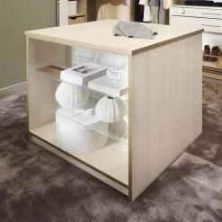 Ankleide Holzdekor Sockelleiste Fjord Decor Glasoptik Bronce Gebürstet Mit Insel Und Beleuchtung