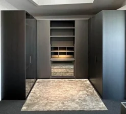 Ankleide Senzafine Fitted Melamin Ardesia Grau Türen Metallisch Lackiert Bronzo 23 Grau Anthrazit Mit Beleuchtung