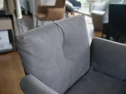 Armlehnstuhl Alvo Leder 493 Anthrazit 4 Fuß Drahtgestell M20 Schwarz LackiertUnd Schale Lack Schwarz