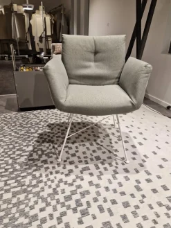 Armlehnstuhl Alvo Stoff 7208 Steingrau Schale Lack Schneeweiß Drahtgestell Schneeweiß Lackiert Mit Kunststoffgleitern