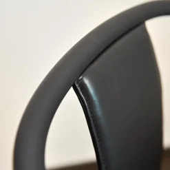 Armlehnstuhl Belleville Bezug Leder Premium Schwarz Gestell Polyamid Spritzguss Tiefschwarz