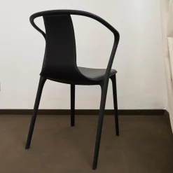 Armlehnstuhl Belleville Bezug Leder Premium Schwarz Gestell Polyamid Spritzguss Tiefschwarz