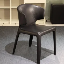 Armlehnstuhl Hola Leder Scozia Schwarz