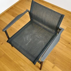 Armlehnstuhl Lounge Chair 180 Bezug Sling Anthrazit Aluminiumgestell Meteor Anthrazit Pulverbeschichtet