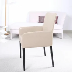 Armlehnstuhl Nils Leder Nappa Stone Gestell Buche Schwarz