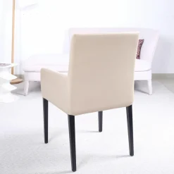 Armlehnstuhl Nils Leder Nappa Stone Gestell Buche Schwarz