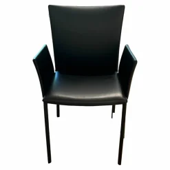 Armlehnstuhl Nobile Soft Leder I 89001 Schwarz