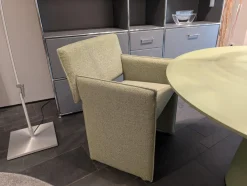 Armlehnstuhl Noto Stoff 8204 Blassgrün Beige