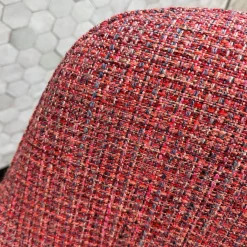 Armlehnstuhl Sheru 353 10C Innen Stoff Oakworth Cassis 2949 14 Rosa Rot Außen Vintage Night Blue Schwarz Gestell Schwarz