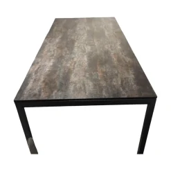 Auszugstisch Pienza Platte Keramik Oxido Darknight Grau Anthrazit Gestell Aluminium Schwarzgrau Pulverbeschichtet