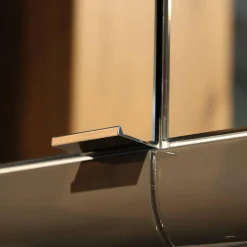 Badkombination Gentis Bad Hinterlackiertes Glas Lack Hochglanz Grau Mit LED Beleuchtung