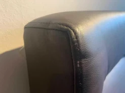 Bank 1425 B4 Leder Sauvage Moro Braun mit Stuhl