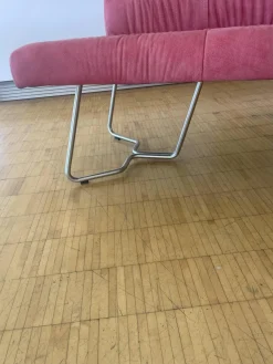 Bank Aiden Soft 0211B86A Leder Luna L7 4862 Granata Rot Kufengestell Edelstahl