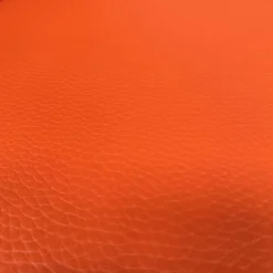 Bank Byblos XL Mit Armlehne Rechts Bezug Leder L9999B Orange Rot Fuß Metallkufen Schwarz