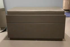 Bank Hesperide Dyo Bezug Leder Grau Korpus Lack VSC5692 Granit Grau