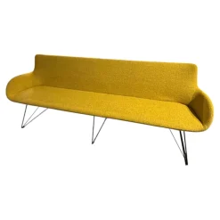 Bank Jona 240 Stoff Brera U 3280 Gelb Drahtuntergestell Schwarz