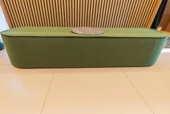 Bank Nenou Stoff 9725 Moos Grün Mit Tablett Stein Grafite Brown Patinato