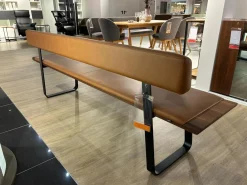 Bank Nox Leder L1 Origon Sepia 41574 Braun Und Nussbaum Gestell Schwarz Matt