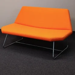 Bank Otto Bezug Orange Gestell Stahl