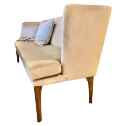 Bank Polo Dining Bezug Stoff JAB-1-6847-020 Lennox Beige Gestell Walnuss Natur Geölt