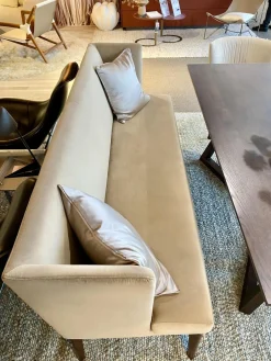 Bank Polo Dining Bezug Stoff JAB-1-6847-020 Lennox Beige Gestell Walnuss Natur Geölt