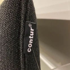 Bank Stoff Schwarz Gestell Metall