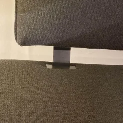 Bank Stoff Schwarz Gestell Metall