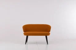 Bank Trick Stoff 111 92 Orange Gestell Holz Schwarz