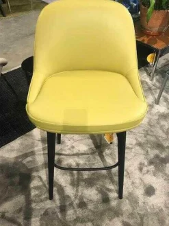 Barhocker 376 Leder Kat. Congress Pistazie Gestell Massivholz Eiche Geflammt (5 verfügbar)