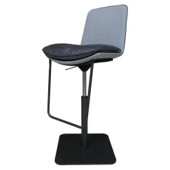 Barhocker Lhasa Stoff Blake Grau 65 Drehgestell Struktur Anthrazit M23