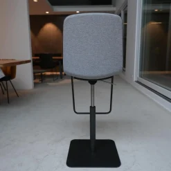 Barhocker Lhasa Stoff Blake Grau 65 Drehgestell Struktur Anthrazit M23