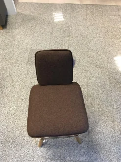 Barhocker Modell 1105 Kunstleder 26 475 Braun Gestell Eiche Natur Lackiert