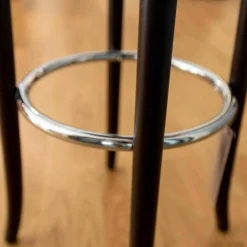 Barhocker Select Sitz Formsperrholz Sitzzarge Und Füße Buche Gebeizt Wenge Fußring Stahlrohr Verchr